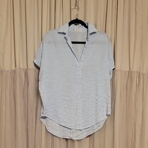 Vestique Light Blue Striped Button Down Shirt